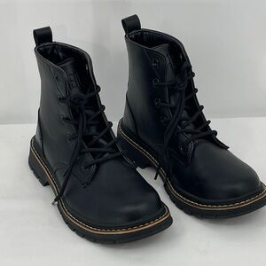 PAMEILA WOMENS Black COMBAT  Boots SIZE 39 STEEL TOE NWOT